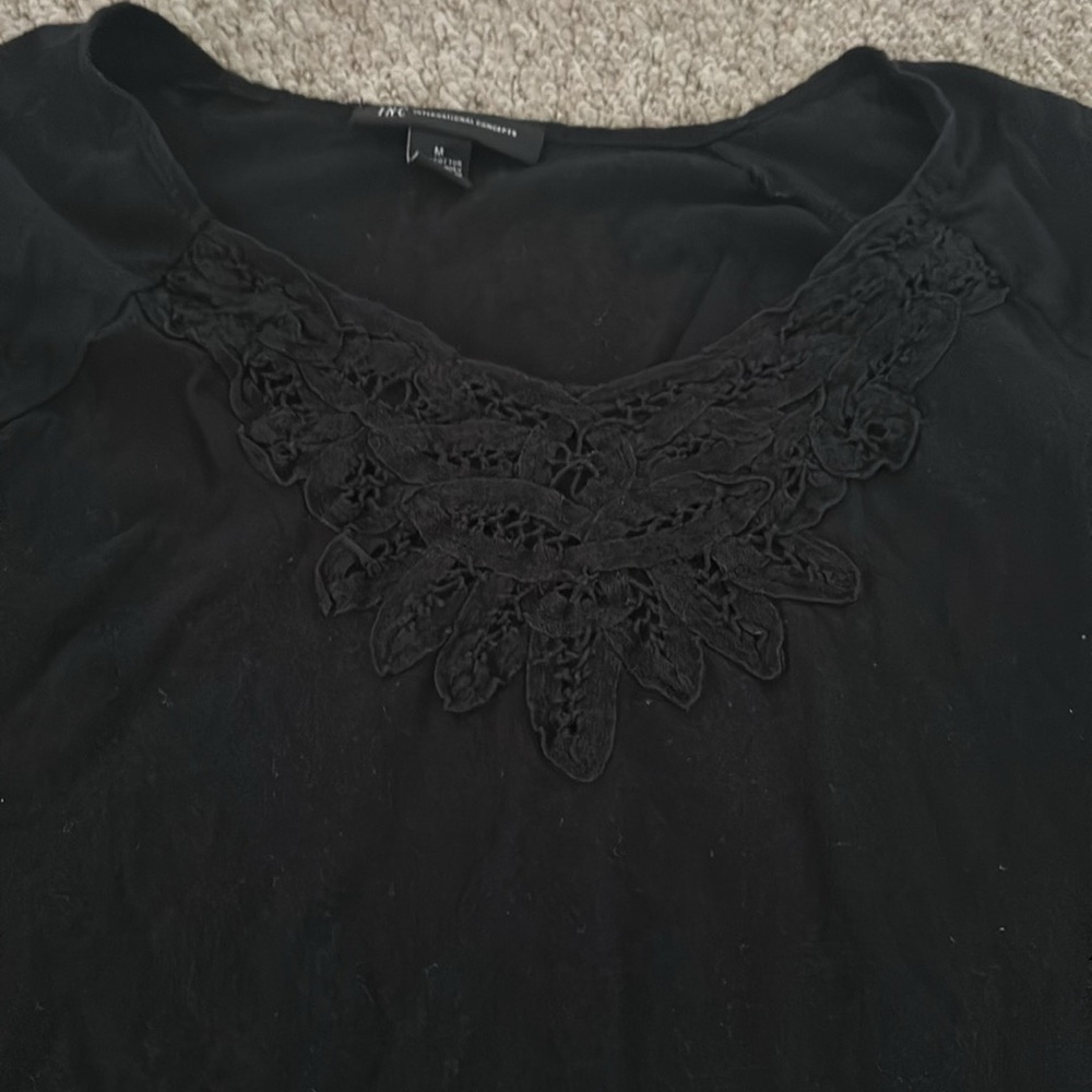 INC Black Top Size Medium